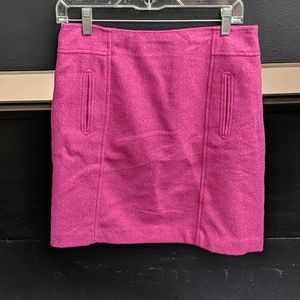 Pink Wool Pencil Skirt